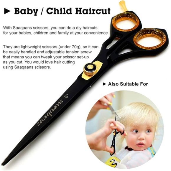 Professional Barber Shears Kit Tools - Hair Cutting Scissors Set for Hairdresser - Picture 5 of 7